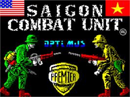 Title screen of Saigon Combat Unit on the Sinclair ZX Spectrum.