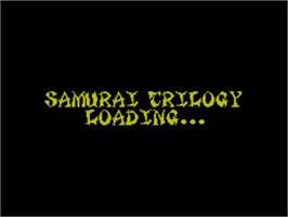 Title screen of Samurai Trilogy on the Sinclair ZX Spectrum.