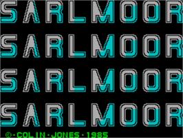 Title screen of Sarlmoor on the Sinclair ZX Spectrum.