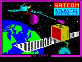 Title screen of Satcom on the Sinclair ZX Spectrum.