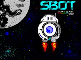 Title screen of Sbot on the Sinclair ZX Spectrum.