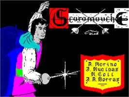 Title screen of Scaramouche on the Sinclair ZX Spectrum.
