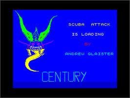 Title screen of Scuba Attack on the Sinclair ZX Spectrum.