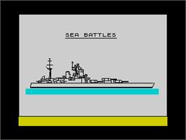 Title screen of Sea Battles on the Sinclair ZX Spectrum.