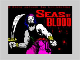 Title screen of Seas Of Blood on the Sinclair ZX Spectrum.