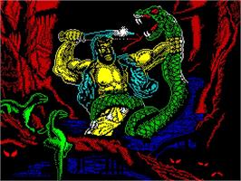 Title screen of Senda Salvaje on the Sinclair ZX Spectrum.