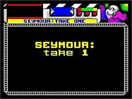 Title screen of Seymour - Take One! on the Sinclair ZX Spectrum.