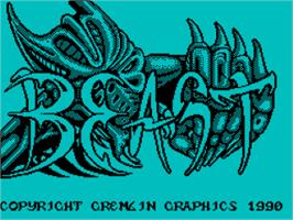 Title screen of Shadow Of The Beast on the Sinclair ZX Spectrum.