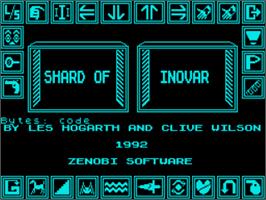 Title screen of Shard Of Inovar on the Sinclair ZX Spectrum.
