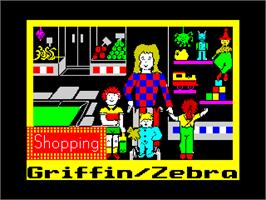 Title screen of Shopping on the Sinclair ZX Spectrum.