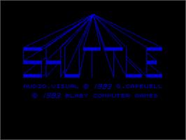 Title screen of Shuttle on the Sinclair ZX Spectrum.