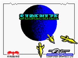 Title screen of Sidewize on the Sinclair ZX Spectrum.