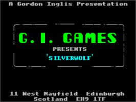 Title screen of Silverwolf on the Sinclair ZX Spectrum.
