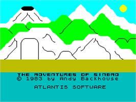 Title screen of Sinbad on the Sinclair ZX Spectrum.