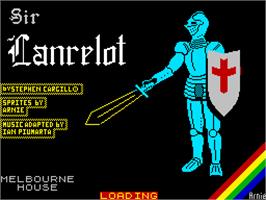 Title screen of Sir Lancelot on the Sinclair ZX Spectrum.