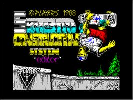 Title screen of Skateboard Construction System on the Sinclair ZX Spectrum.
