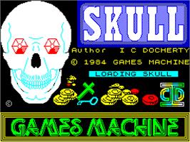 Title screen of Skull on the Sinclair ZX Spectrum.