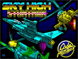 Title screen of Sky High Stuntman on the Sinclair ZX Spectrum.