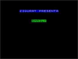 Title screen of Smaily on the Sinclair ZX Spectrum.