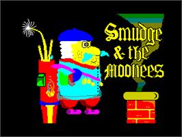 Title screen of Smudge And The Moonees on the Sinclair ZX Spectrum.