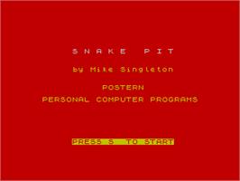 Title screen of Snake Pit on the Sinclair ZX Spectrum.