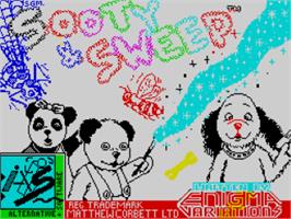 Title screen of Snoopy and Peanuts on the Sinclair ZX Spectrum.