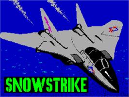 Title screen of Snow Strike on the Sinclair ZX Spectrum.