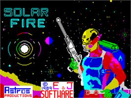 Title screen of Solar Fire on the Sinclair ZX Spectrum.