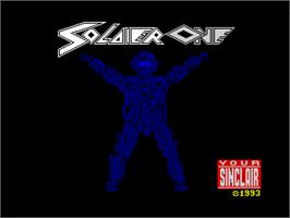 Title screen of Soldier One on the Sinclair ZX Spectrum.