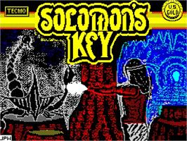 Title screen of Solomon's Key on the Sinclair ZX Spectrum.