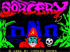 Title screen of Sorcery on the Sinclair ZX Spectrum.