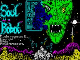 Title screen of Soul of a Robot on the Sinclair ZX Spectrum.