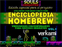 Title screen of Souls on the Sinclair ZX Spectrum.