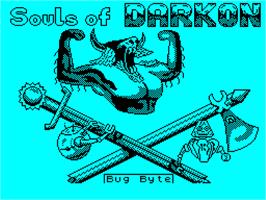 Title screen of Souls Of Darkon on the Sinclair ZX Spectrum.