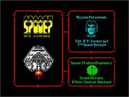 Title screen of Space 7 on the Sinclair ZX Spectrum.