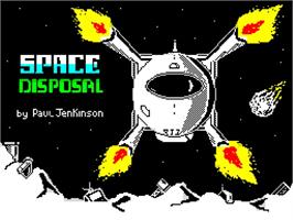 Title screen of Space Disposal on the Sinclair ZX Spectrum.