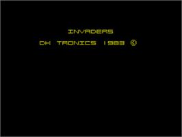 Title screen of Space Invaders on the Sinclair ZX Spectrum.