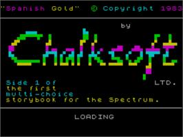 Title screen of Spanish Gold on the Sinclair ZX Spectrum.
