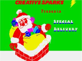 Title screen of Special Delivery: Santa's Christmas Chaos on the Sinclair ZX Spectrum.