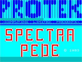 Title screen of Spectrapede on the Sinclair ZX Spectrum.