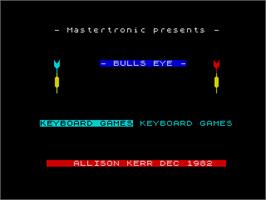 Title screen of Spectrum Darts on the Sinclair ZX Spectrum.