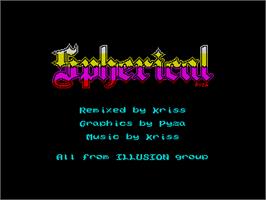 Title screen of Spherical on the Sinclair ZX Spectrum.