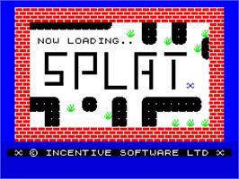 Title screen of Splat! on the Sinclair ZX Spectrum.