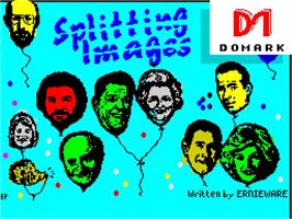 Title screen of Splitting Images on the Sinclair ZX Spectrum.