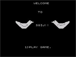 Title screen of Sqij on the Sinclair ZX Spectrum.