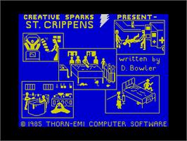 Title screen of St. Crippens on the Sinclair ZX Spectrum.