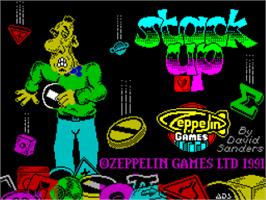 Title screen of Stack Up on the Sinclair ZX Spectrum.