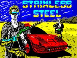 Title screen of Stainless Steel on the Sinclair ZX Spectrum.