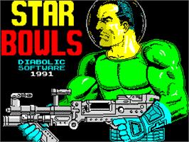 Title screen of Star Bowls on the Sinclair ZX Spectrum.