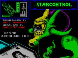 Title screen of Star Control on the Sinclair ZX Spectrum.